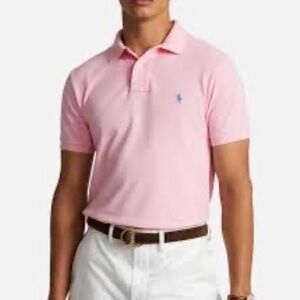 POLO Ralph Lauren Preppy Cotton Polo Shirt, light pink